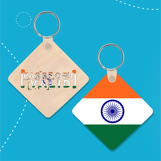 India Square Matte Keychain