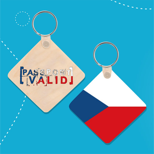 Czech Republic Square Matte Keychain